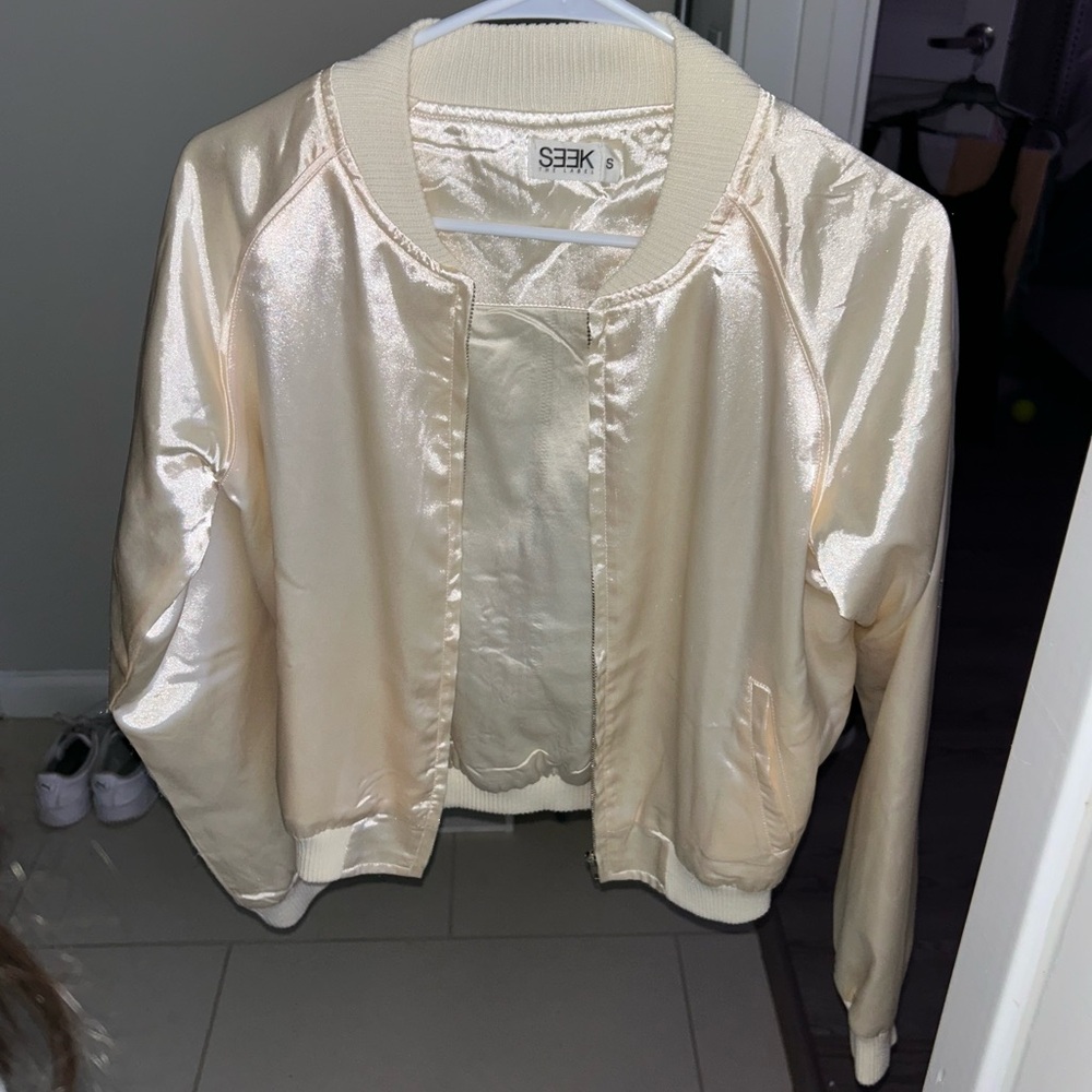 SEEK the label silky bomber jacket